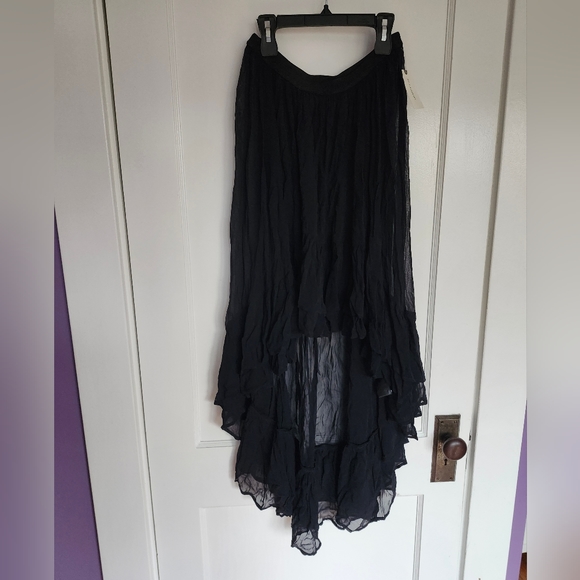 New Anthropologie Ruffled Sheer High-Low Skirt Size Small - Picture 4 of 7